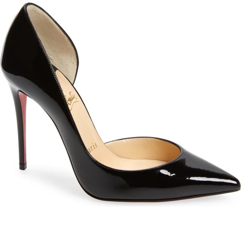 Christian Louboutin 🔥🔥🔥Iriza Pointed Toe Half d'Orsay Pump - 37.5 Classic